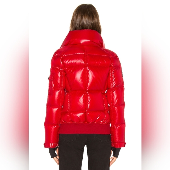 SAM. Freestyle Down Puffer Bomber Jacket In Candy Red Size XS - Picture 4 of 12